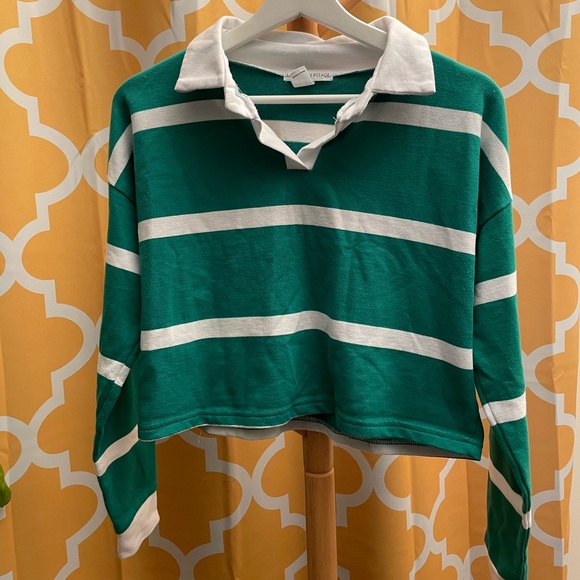 Green and white striped shirt - Picture 1 of 2